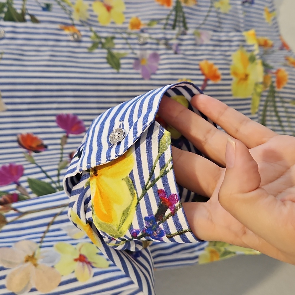 Calvin Klein Collared Blouse Medium 100% Polyeste… - image 8